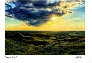 Prairie Light Notecard By Robert Postma
