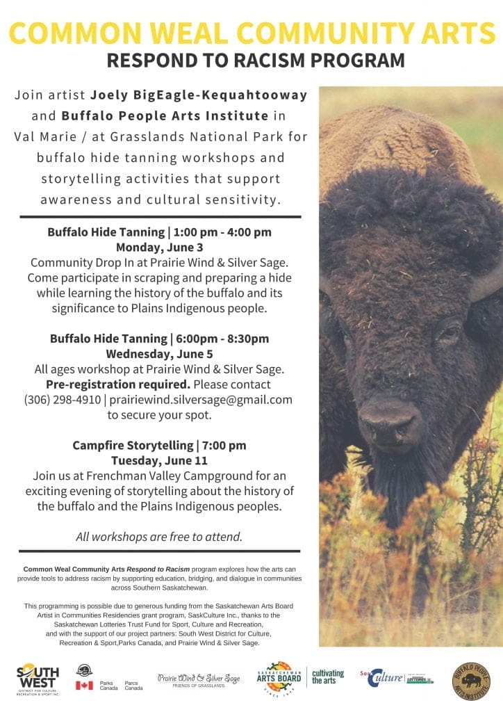 Buffalo Hide Tanning Workshops in Val Marie