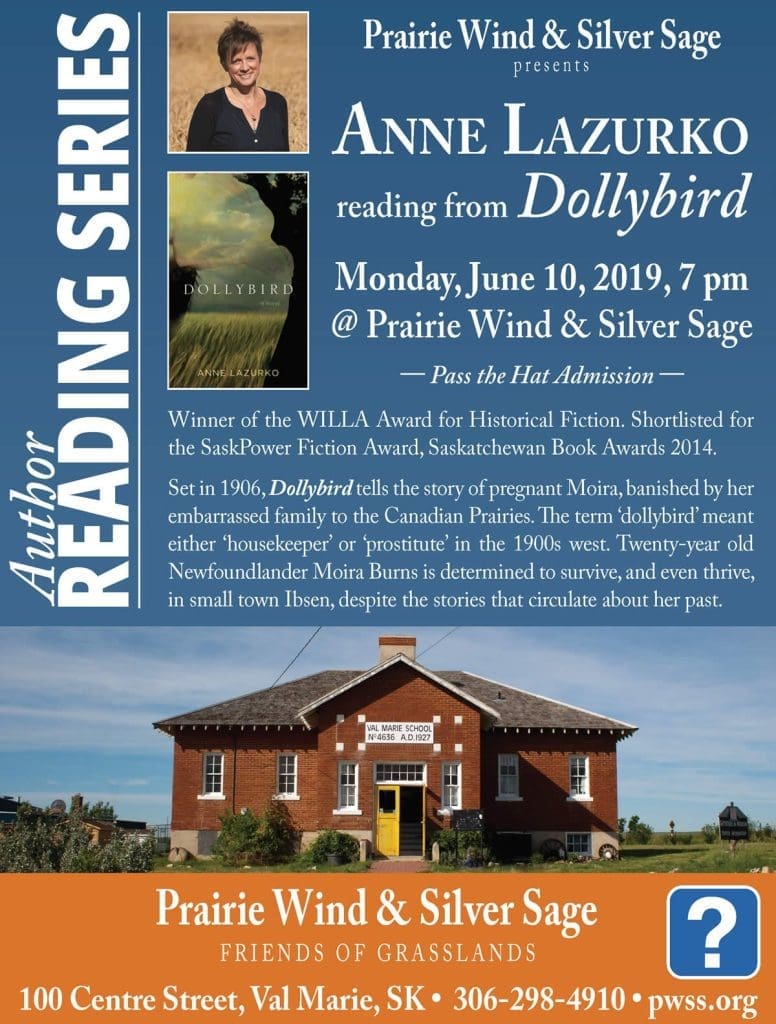 Author Reading: Anne Lazurko June 10 @ PWSS