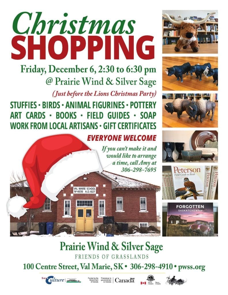 Christmas Shopping at Prairie Wind & Silver Sage in Val Marie, December 6