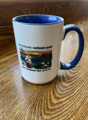 Grasslands National Park White & Blue Mug
