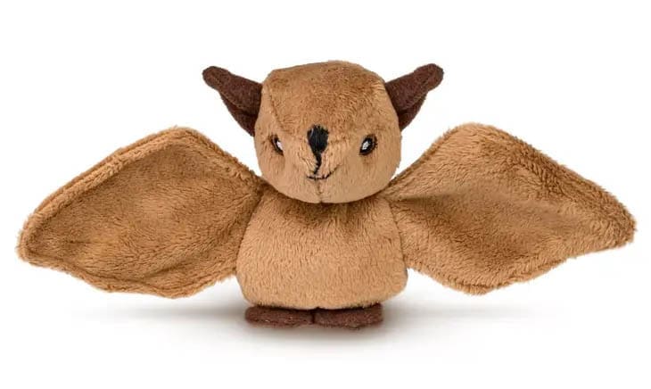 Mini-Stuffed Bat by Wildlife Tree, 4in Brown